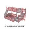 Doll House Miniature Furniture Bunk Bed Pretend for Play Detachable Toy Role for Play for w/ Ladder DIY Accessories