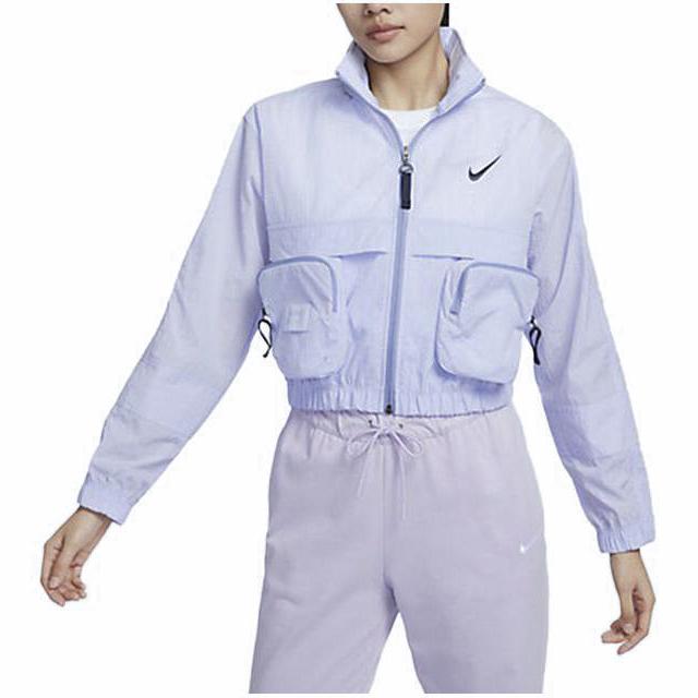 Nike City Logo Printed Zip-Up Collar Jacket Women Jacket Purple DV8035-536