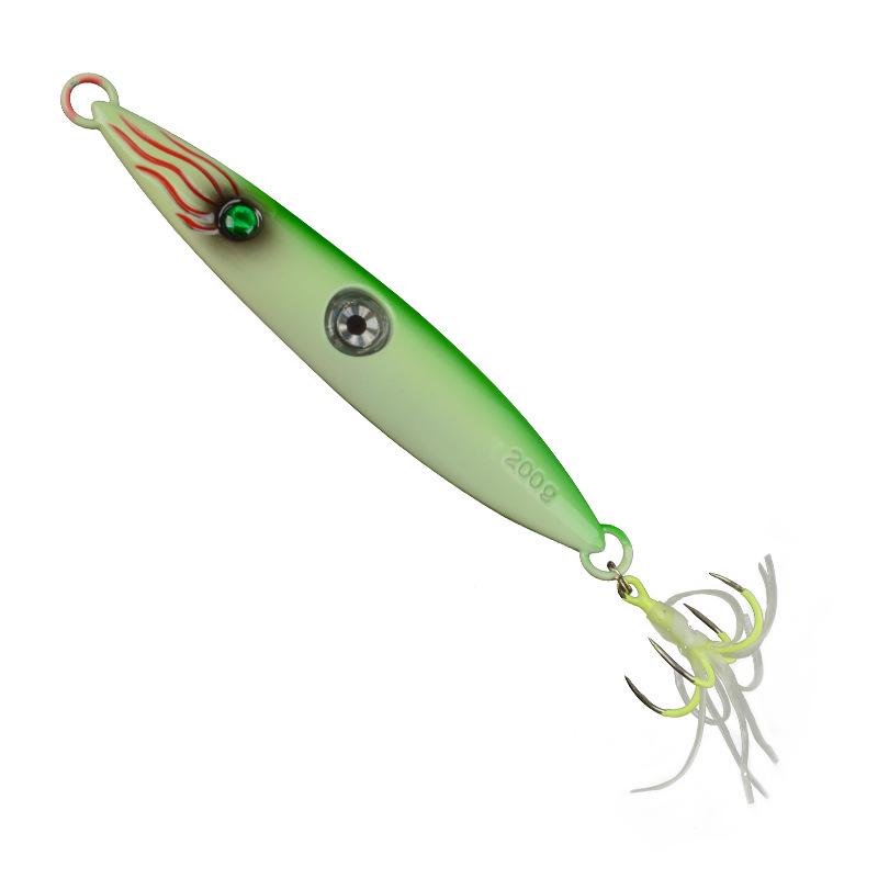 Super Bright Luminous Iron Plate Fishing Knife with Fish-Attracting Light for Overnight Sea Fishing