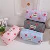 Quilted Stationery Bag Strawberry Striped Pencil Pouch INS Stationery Pouch  Gift