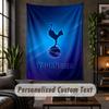 Tapeçaria de Parede Personalizada, Texto Personalizado do Tottenham Hotspur FC, Arte de Parede em Tecido Macio Para Decoração de Interiores