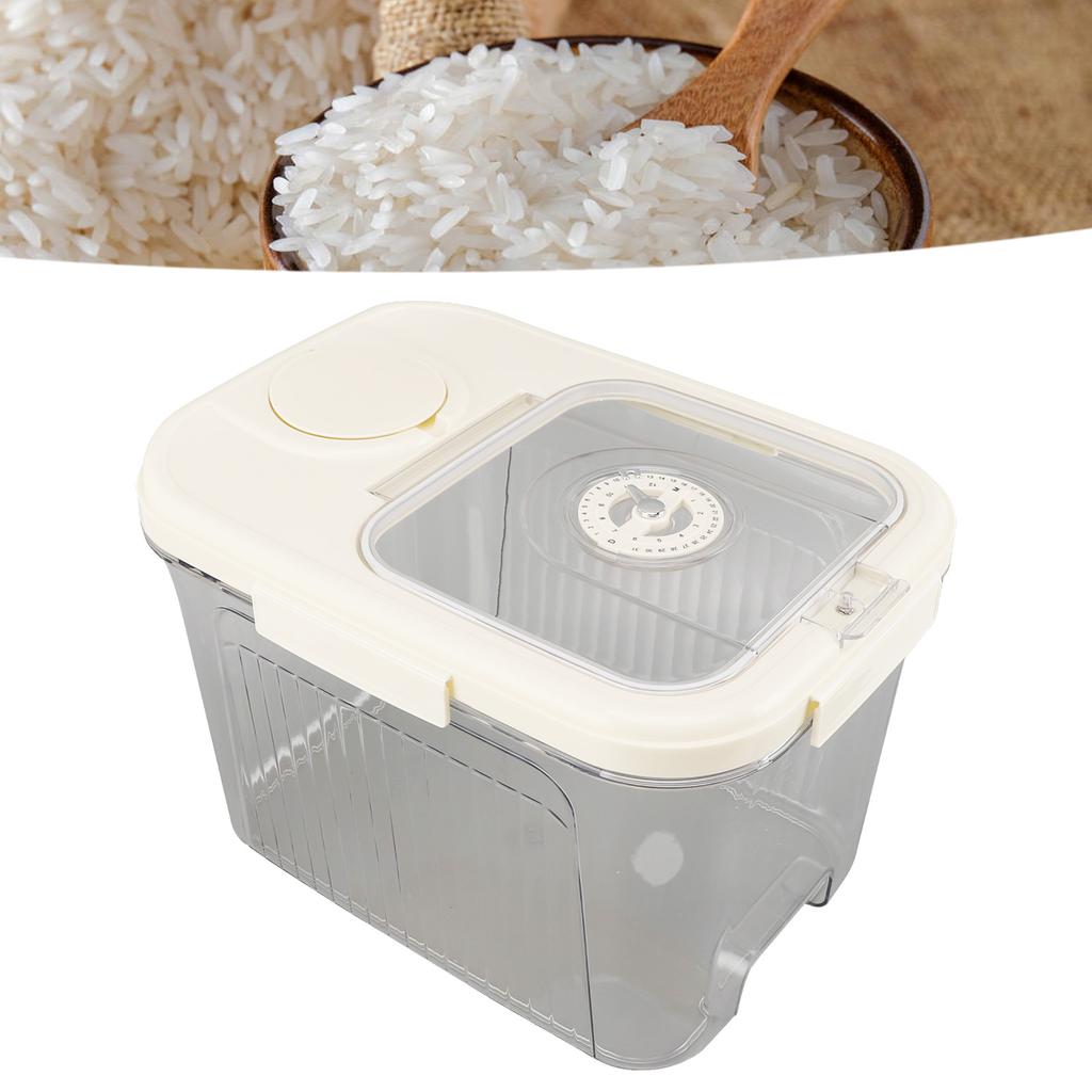 Rice Container Kitchen Dry Food Rice Storage Box Multipurpose Airtight Rice Bucket with Cup for Cereal Flour