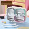 304 Stainless Steel 720Ml Leak Proof Lunch Box 3 Compartments With Cutlery For Kids School Office Outdoor Picnics