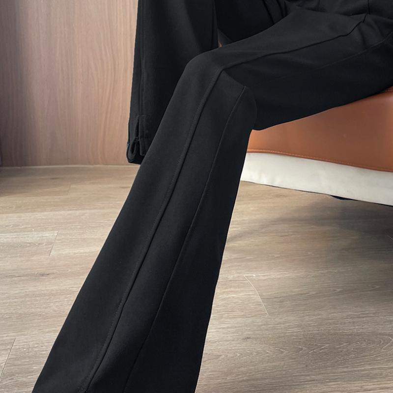 New Style Flared Sports Pants Spring Summer High Waist Draped Large Size Casual Narrow Version Split Wide Leg Pants for Women