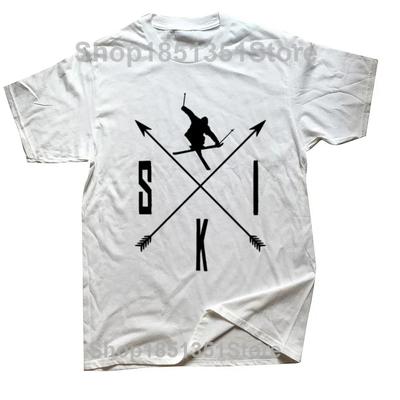 Koszulka narciarska outdoorowa Ubrania narciarskie Odzież męska Wygodna Rozmiar europejski Okrągły dekolt Codzienna casualowa Oversize Unisex T-shirty