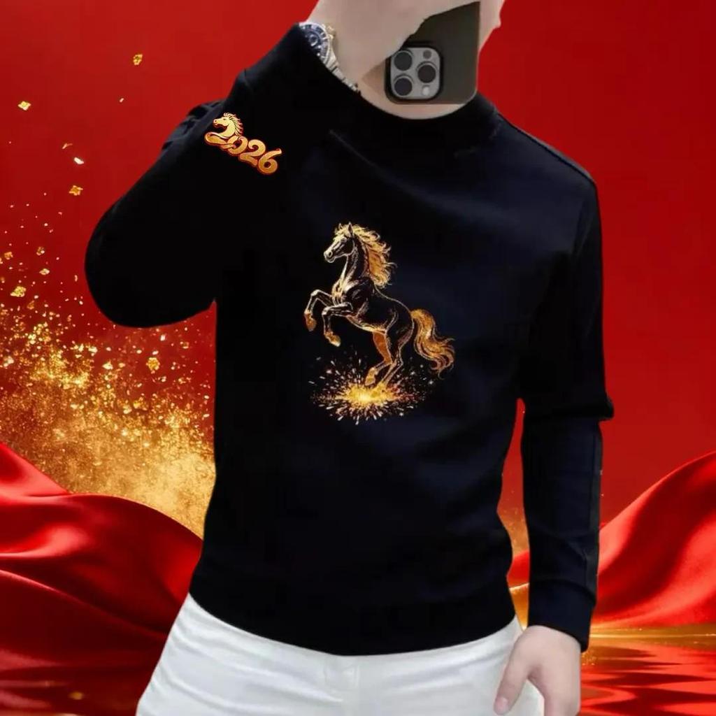 Men's Zodiac Year Round Neck Hoodie - Trendy Autumn/Winter Loose Fit for Couples