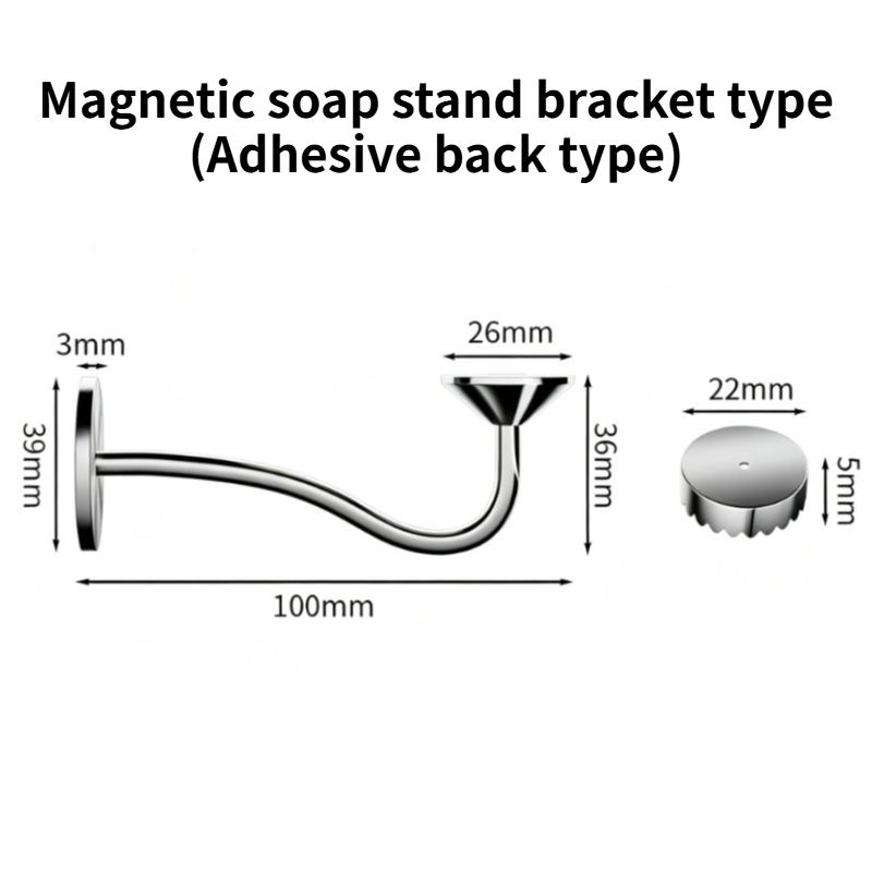 Portasapone Magnetico in Acciaio Inossidabile, Multifunzione da Parete Autodrenante, Per Bagno, Cucina, Cabina Doccia
