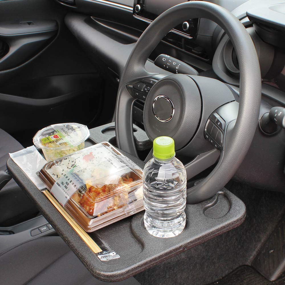 Napolex Fizz Car Steering Wheel Table 3kg Load for Remote Work and Document Car Accessories - One-touch Attachment/detachment, Reversible, Capacity,
