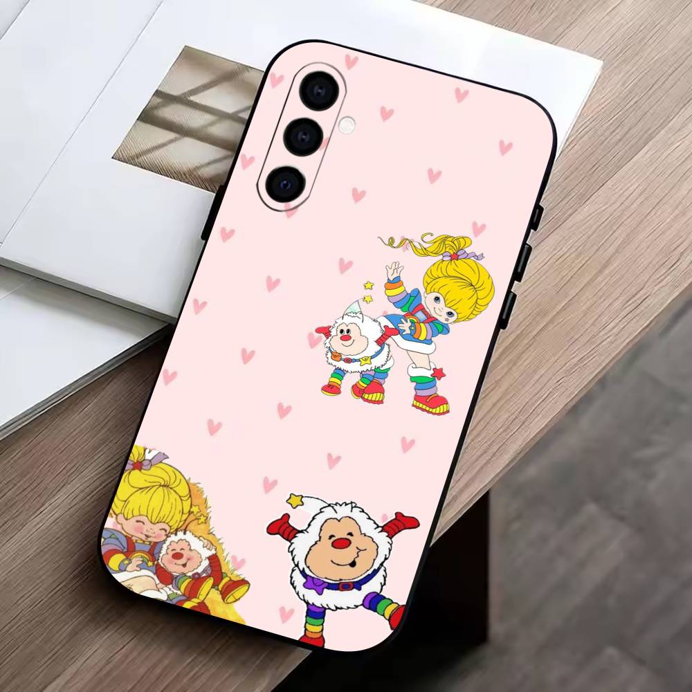 Color Kids Rainbow Brite Phone Case For Samsung Galaxy A73,A72,A71,A70,A53,A52,A51,Others Soft Black Cover