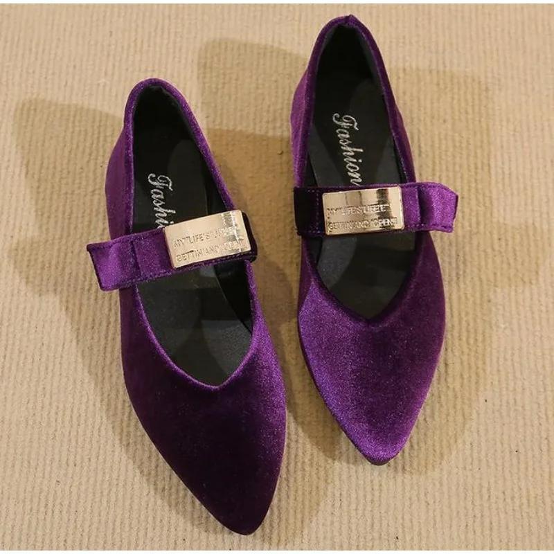 New Luxury Fashion Pointed Toe Mary Jane Shoes New Comfortable Elegant Loafers Flat Single Shoes Women Zapatos De Mujer