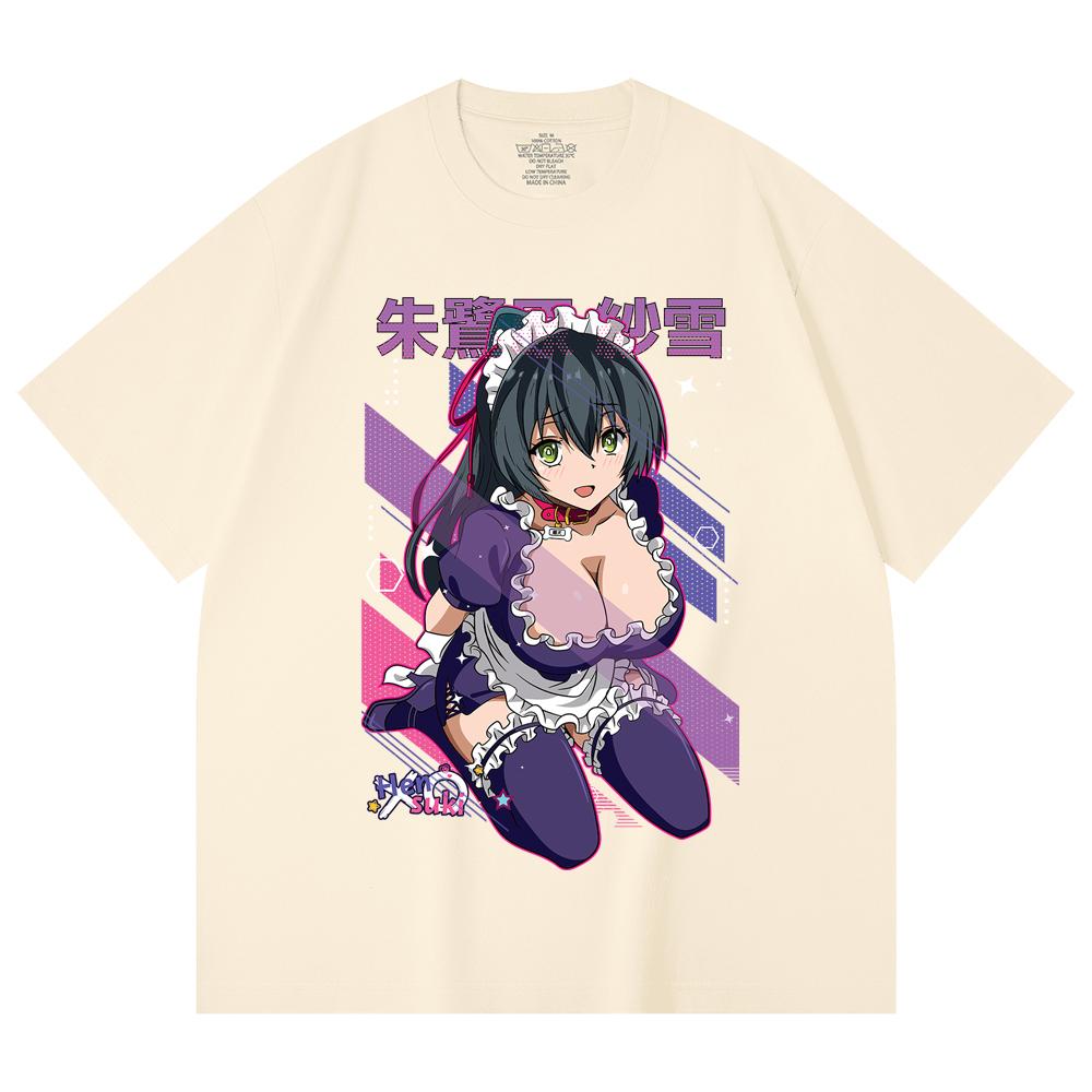 

230 г/м² 100% хлопок Hensuki V1 Sayuki Принт Унисекс Тяжелая хлопковая футболка XS абрикосовый