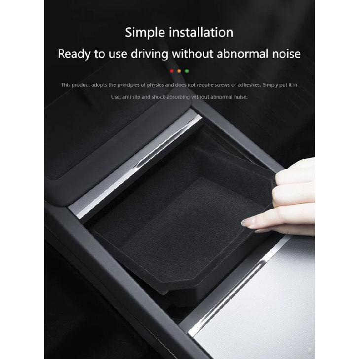 For Tesla Model Y Juniper Center Console Storage Box Trays Armrest Hidden Box Model 3 Highland Center Armrest Organizer Case Box