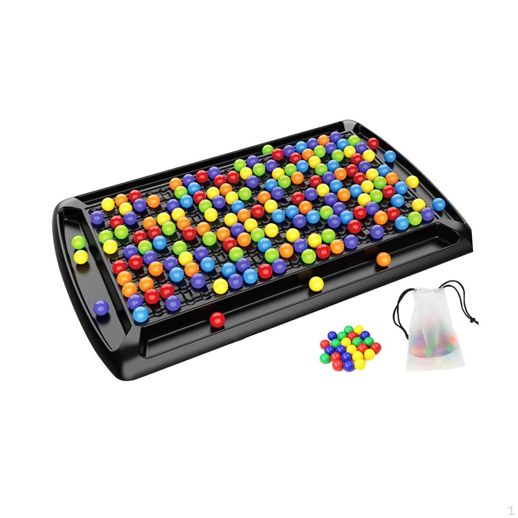 Peg Board Beads Game Creative Rainbow Matching for Travel Children 48 Pieces