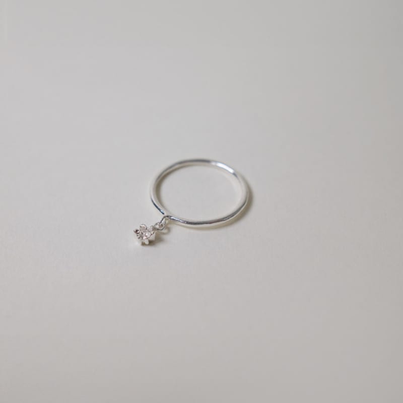 Pinaf Popcorn flower drop ring