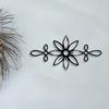 Vintage Black Metal Floral Wall Art Durable Outdoor Indoor Decor Modern Home Gift