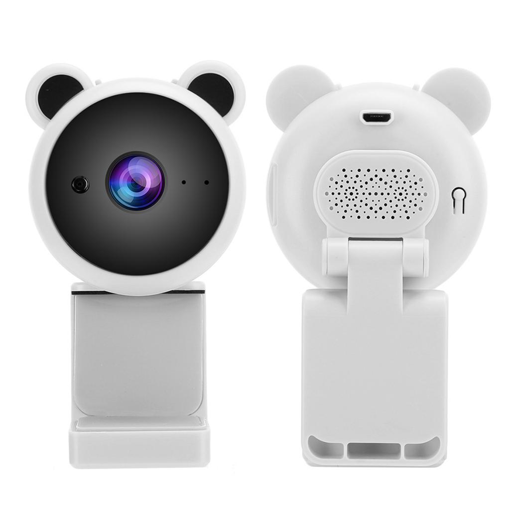 1080P HD USB Computer Camera Video Recording Digital Webcam BuiltIn Microphone for Live Broadcast(White )