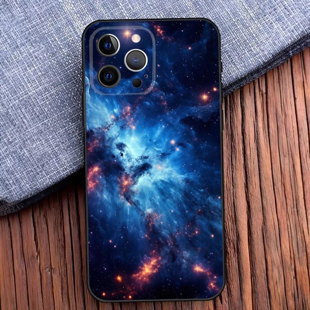 Space For Galaxy Universe Phone Case For iPhone 16,15,14,13,12,11,Pro,X,XS,Max,XR,Plus,Mini Black Soft Silicone Case