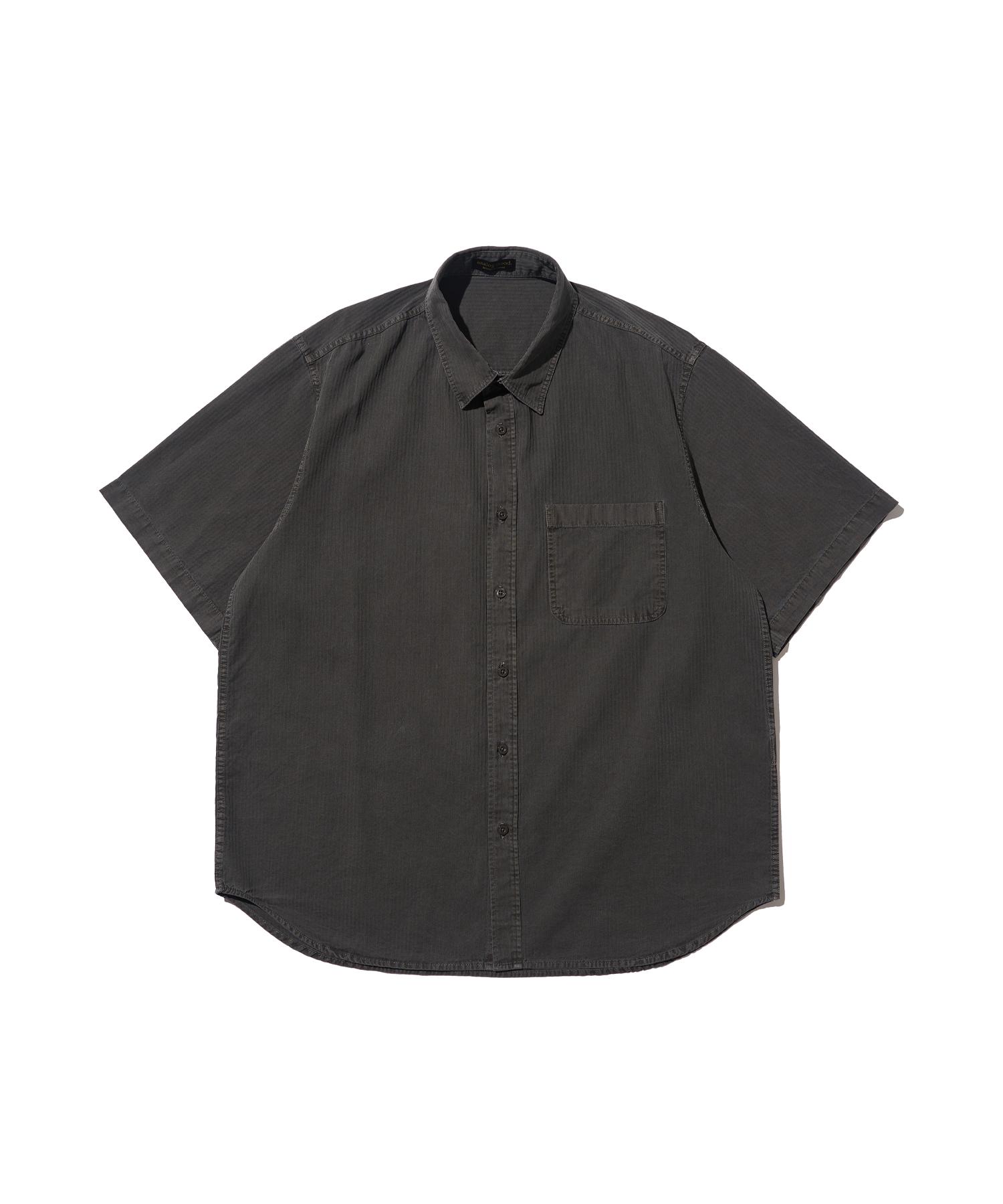 Analog Mood Pigment Short Sleeve Shirt (Charcoal) Free