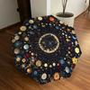 1pc Celestial Patterns Planets, and Flowers Umbrella with Plastic Handle,Suitable for All Seasons Home Travel Outdoor UmbrellaDD1303