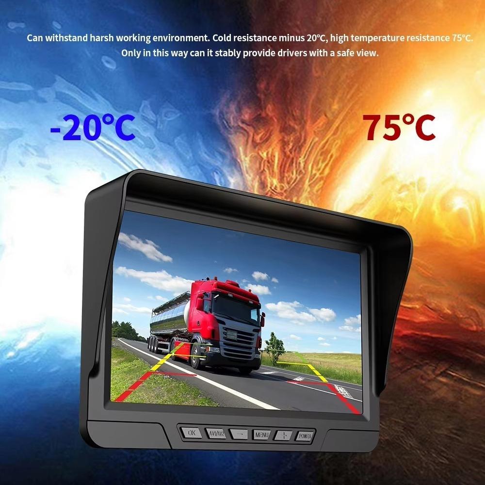 

D06PLUS 7 Inch Wireless Digital HD Dash Cam Front and Rear Dual Recording DVR Backup Camera System with F19 Camera A