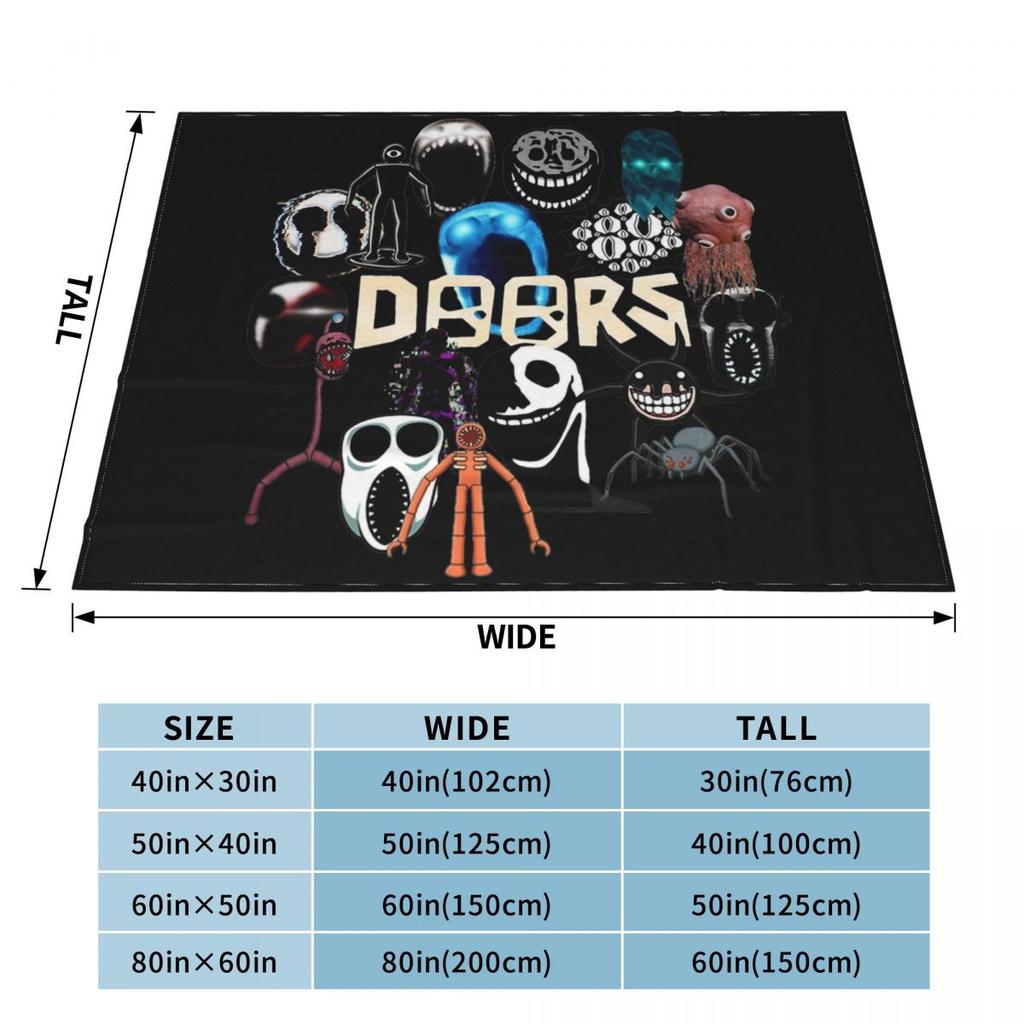 Doors Entities Everywhere Game Blankets Velvet Winter Multifunction Thin Throw Blanket for Sofa Office Plush Thin Quilt