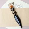 Scettro di Cristallo a Forma di Coltello, Bacchetta Magica che Unisce Cristallo a Forma di Coltello e Sfera di Cristallo, Regalo di Halloween