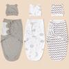 Pure Cotton Newborn Anti-Startle Swaddle & Blanket Set - Spring/Summer Baby Wrap