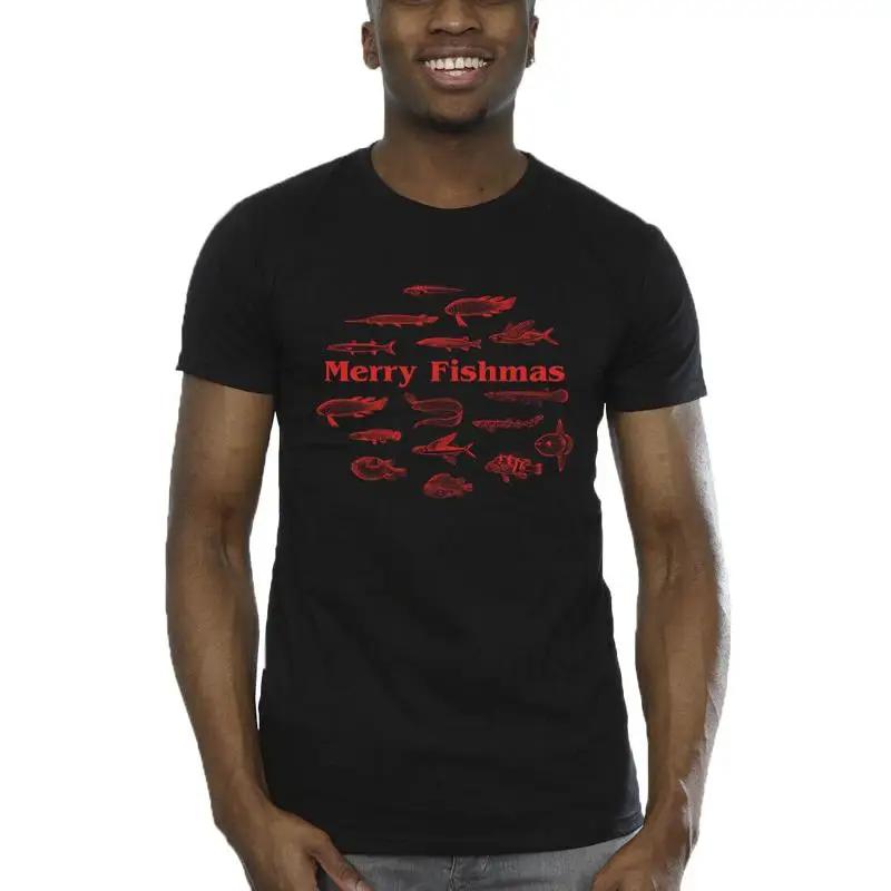 Christmas Men s Merry Fishmas T-Shirt S разноцветный