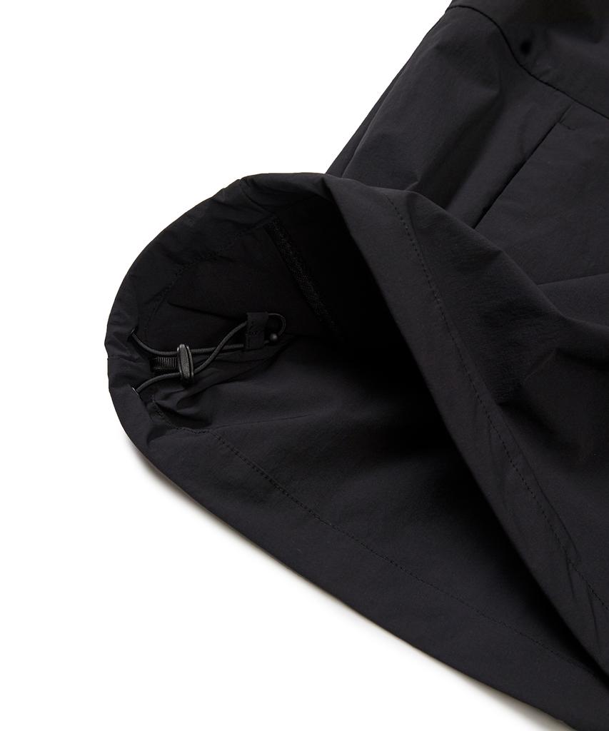 Snowpeak Apparel Thin Tech Woven Stand Neck Short Sleeve Anorak Black (S24Mmsan34)