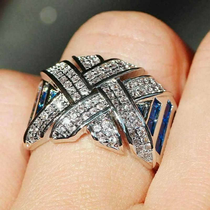 

2026 New European and American Design Ring Women s Heavy Industry Shining Cross Design Fashion Personality Niche Zircon 6