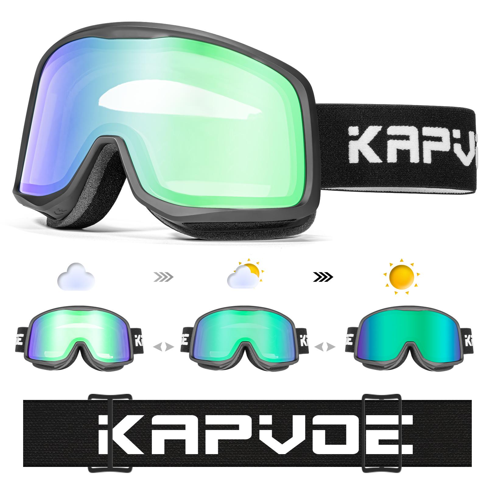 

Kapvoe UV400 Снежные Очки Лыжные Сноубордические Солнцезащитные Очки Лыжная Маска для Мужчин Женщин Антизапотевающие Линзы Комплект Защиты Очки для Снегохода