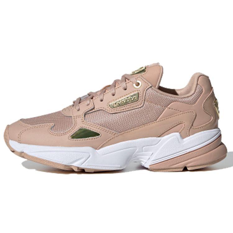 

Adidas Falcon Ash Pearl Женские кроссовки Коричнево-золотой-металлик Обувь-Белый EF4989