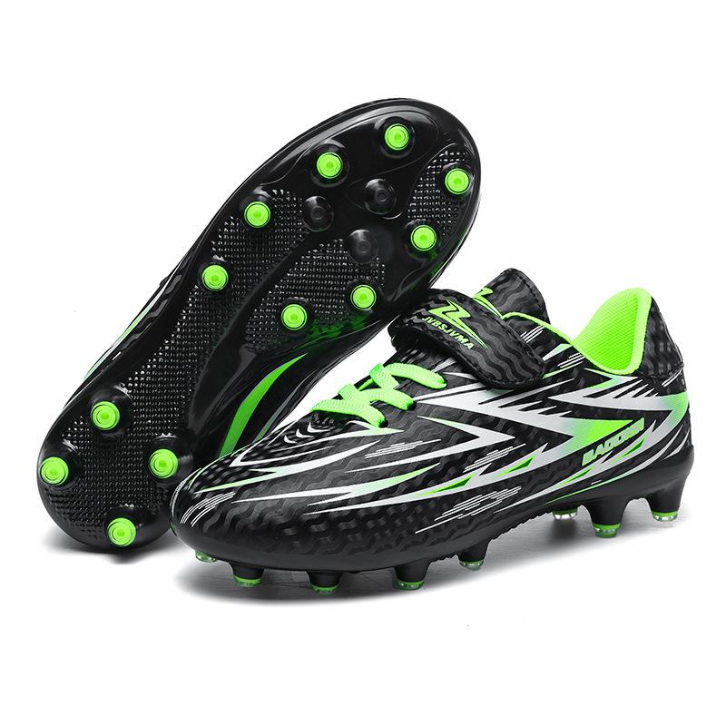 2025 summer new youth low-top Velcro football shoes big children's game long nails broken nails training football shoes