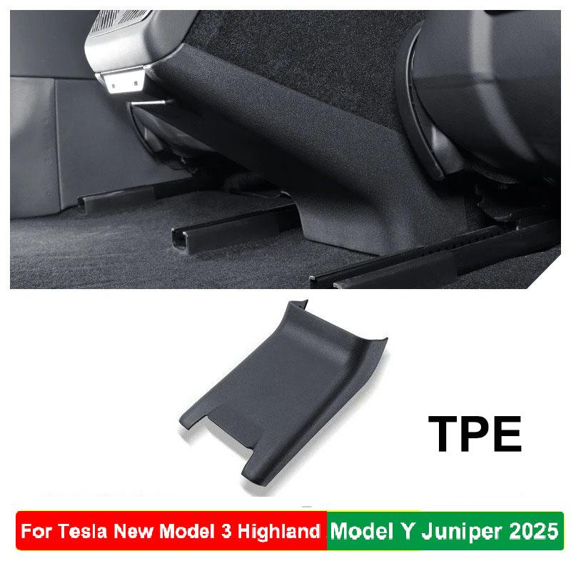 for Tesla Model 3+ Y Juniper Highland 2025 Center Console Armrest Cover TPE Rear Seat Anti-kick Pad Air Outlet Protector Cover