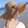 Kšiltovka s širokým velkým okrajem Summer Beach Sun Straw Beach Derby Hat