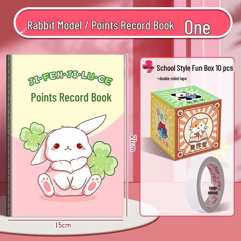 Children's Cute Reading Reward Stamp Book: Cartoon Points Card for Wish Redemption
