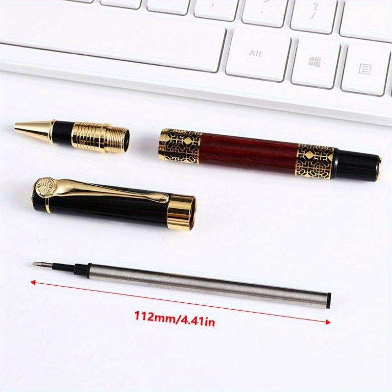 Luxury Metal Ballpoint Pen Business Signature Fountain Pen Student Gift Writing Tools Blue/Black Ink Gel Pen for School Office