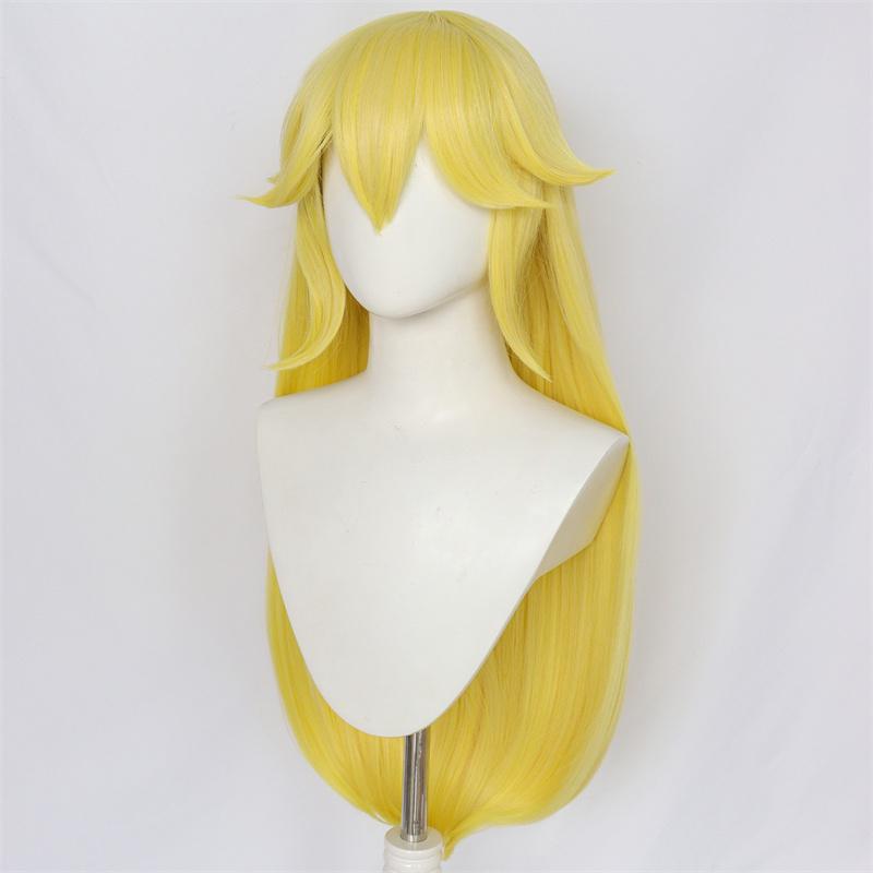 

Парик принцессы Пич, игровой парик для косплея, длинные золотисто-русые термостойкие синтетические волосы, парики для косплея принцессы Боузетт из аниме +WigCap One Size