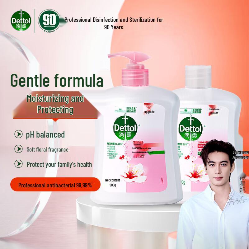 Dettol Antibacterial Moisturizing Hand Wash for Babies 2-pack (500g+500g)