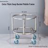 Stainless Steel Wheeled Multi-Purpose Rack: Soup Pot, Insulated Bucket, Cutting Board, & Hot Water Storage