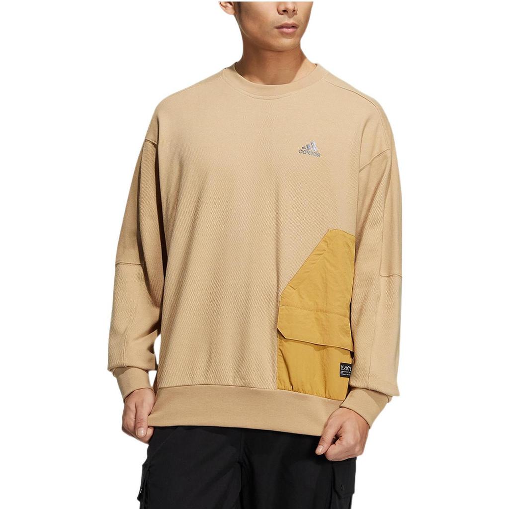 Adidas Sweatshirts Men's Khaki Crew Neck Moderate Regular HP1382