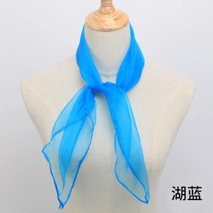 21 Farben 60*60CM Durchsichtige Transparente Schals für Mädchen Musik Tanz Schal Bonbonfarben Damen Outdoor-Schals
