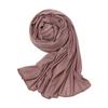 Light Cotton Monochrome Scarf Wrap With Stretch Breathable Fabric For Casual Wear