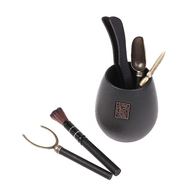 6 Buc/Set Ceremonie Ceai Rezistent la Căldură Instrumente Ceai Kung Fu Lemn Linguriță Ceai Chinezesc Gongfu Pensetă Ace Set Accesorii Ceainărie