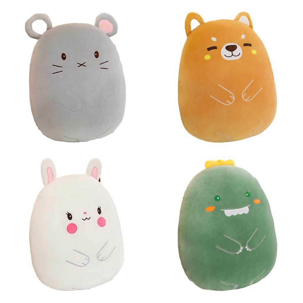 Niedliches Dinosaurier Hase Schwein Cartoon Tier Plüschtier Kissen für Mädchen Weiche und kuschelige Stoffpuppe