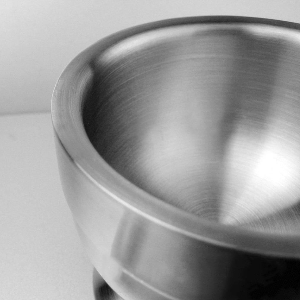 Presă de usturoi din oțel inoxidabil, mortar, ustensilă de bucătărie durabilă pentru măcinarea și zdrobirea condimentelor, ierburilor, usturoiului