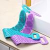Silicone Back Scrubber Easy To Clean 5mm Thick Design Double-Sided Exfoliation Massage Bath Scrubber