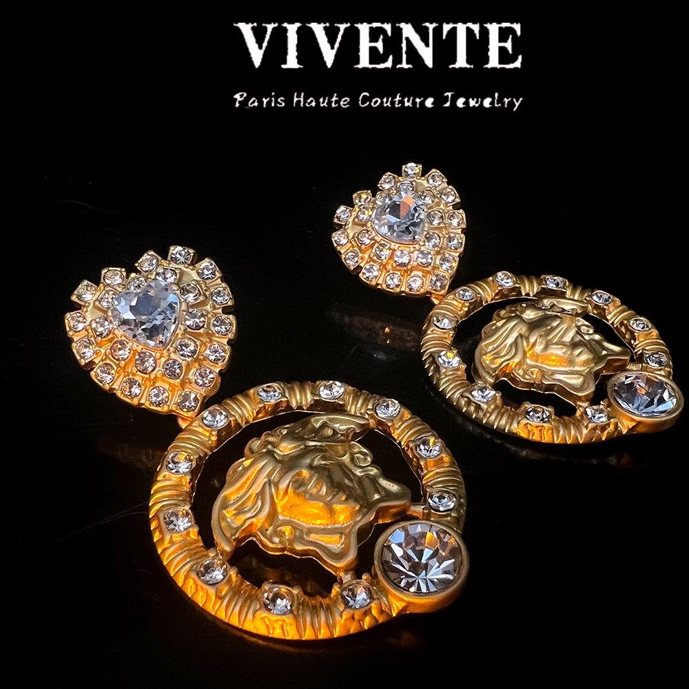 

Серьги Fanjia 925 Vintage European & American в стиле хип-хоп золотой