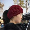 Women's Autumn/Winter Korean Knitted Wide-Brim Headband: Warm Wool Headgear with Flower for Hair & Head Protection