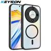 KEYSION Przezroczyste magnetyczne etui na telefon do HONOR X9d 5G Silikon+PC HD Przezroczysty odporny na wstrząsy tylny pokrowiec do Huawei Magic 8 Lite 5G